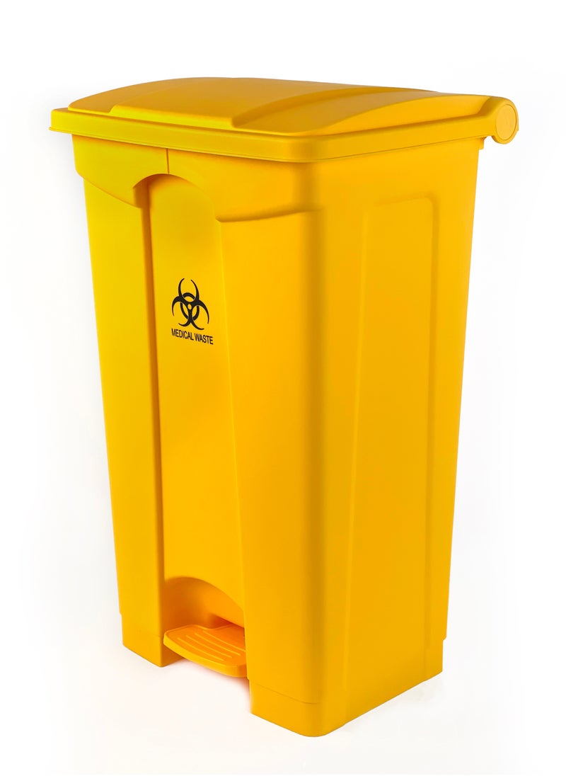 Gator Gator Plastic Garbage Bin with Pedal Opening 87L Yellow 