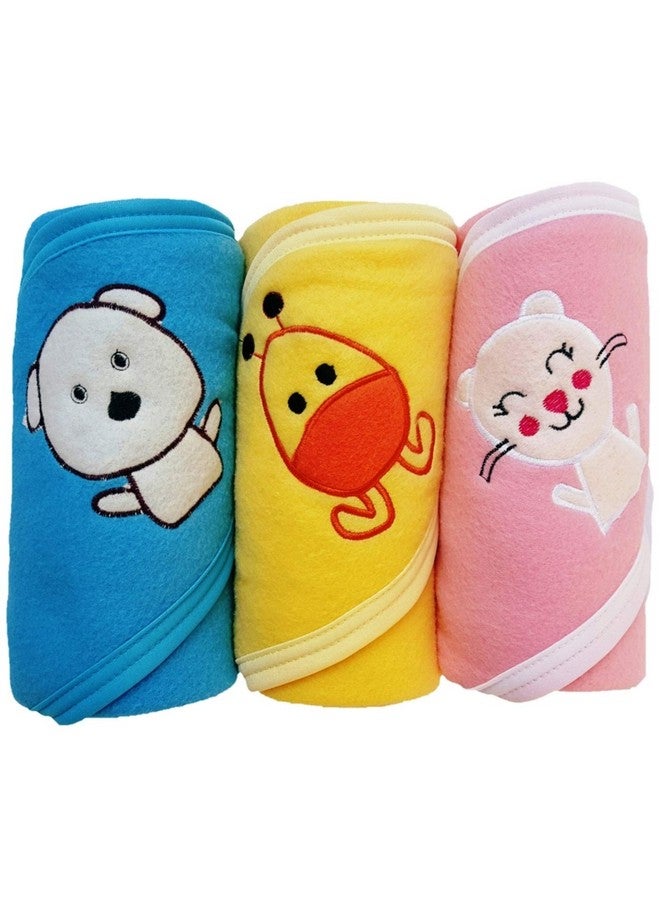 براندون مجموعة من بطانيات الأطفال حديثي الولادة مكونة من غطاء رأس للأولاد والبنات، عبوة من 3 قطع. - Image 2