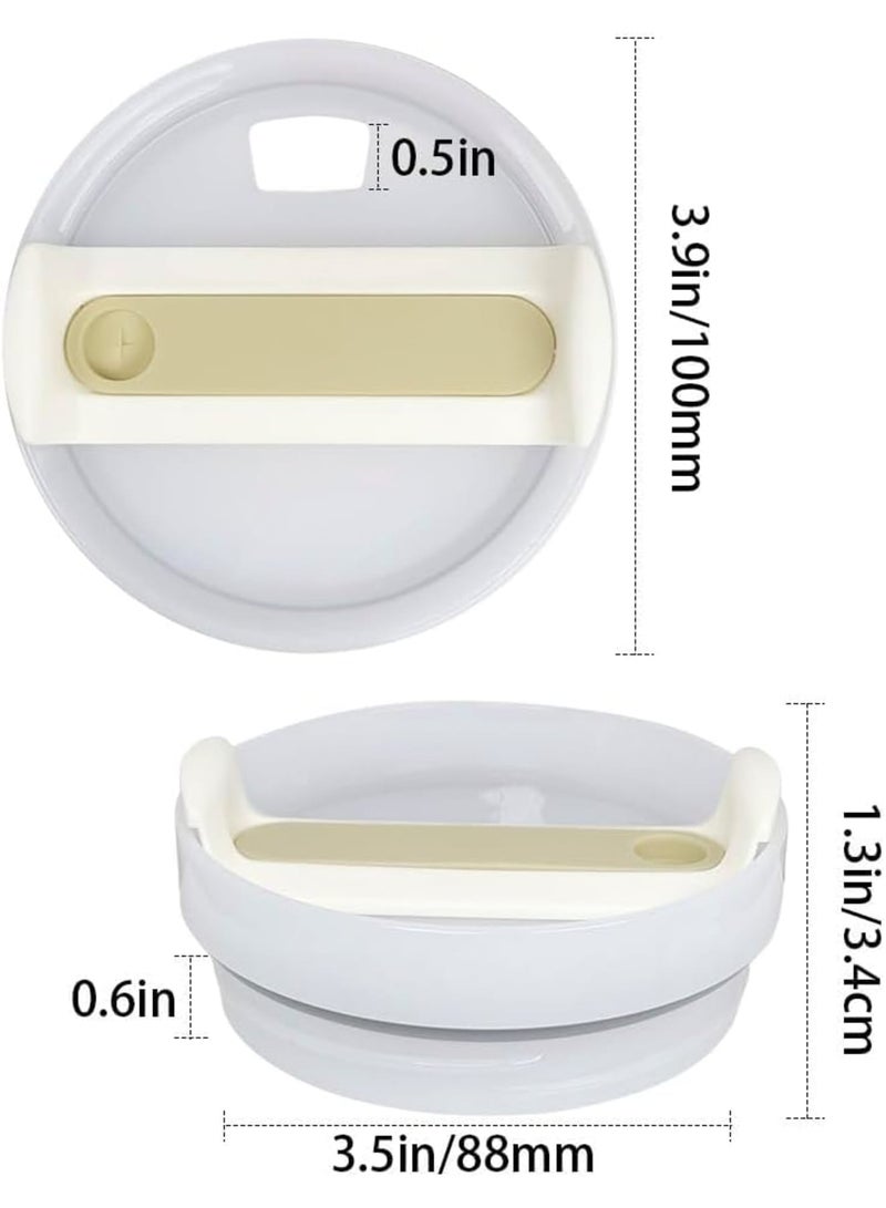 SOLARAE Tumbler Lids for Stanley Tumbler 40 oz, 2 Pack Reusable Spill, Proof Splash Resistant, Replacement Lids Cover, Fit for Stanley and other Tumbler 40 oz (Dark Green) - Image 3