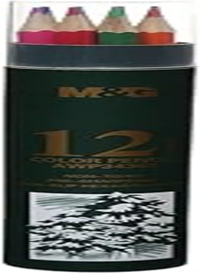 M&G M&G AWP34363 Wooden Color pencils Set Of 12 Colors For Panting, Art,Student - Multi Color 