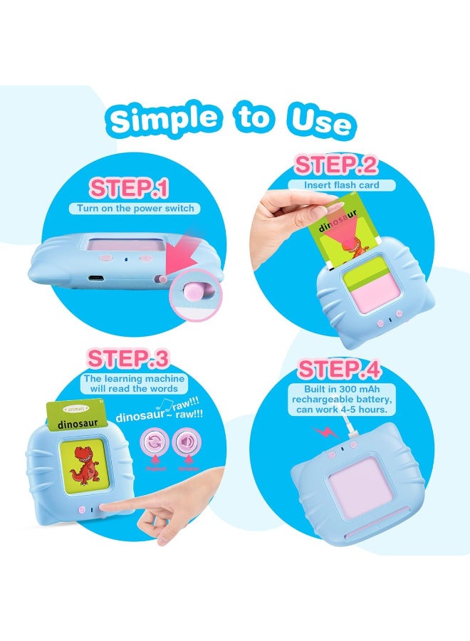 ECVV 112 Learning Flash Cards for Toddlers Ages 2-4 | Audible Talking Flash Cards for Kids | Animals, Colors, Shapes & Sight Words | Montessori Educational Toy & Preschool Learning Gift for 1-4 Year Olds - Image 2