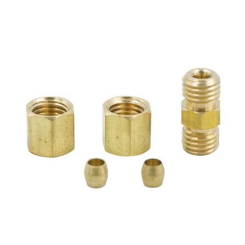 Legines Brass Compression Tube Fitting, Union, 5/16" OD x 5/16" OD, Pack of 2 - Image 3