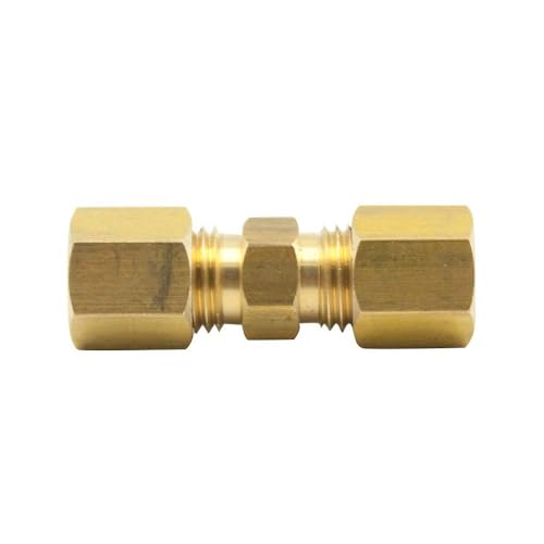 Legines Brass Compression Tube Fitting, Union, 5/16" OD x 5/16" OD, Pack of 2 - Image 4