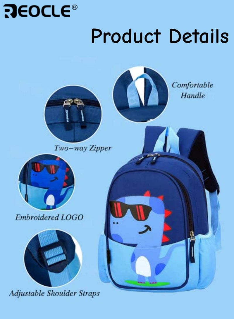 ريوكل حقيبة ظهر للأطفال بطبعة ديناصور حقيبة مدرسية يومية عارضة حقيبة ظهر خفيفة للنزهات الخارجية حقيبة ظهر تخزين للمواصلات اليومية بتصميم مرح - Image 5
