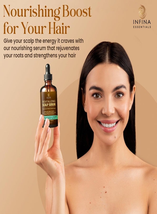 INFINA ESSENTIALS - Nourishing Scalp Serum for Hair Growth: Packed with copper peptides and caffeine, this lightweight scalp serum promotes a healthy environment - Image 4