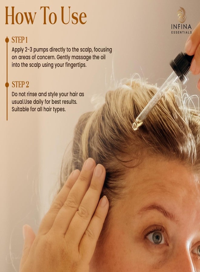 INFINA ESSENTIALS - Nourishing Scalp Serum for Hair Growth: Packed with copper peptides and caffeine, this lightweight scalp serum promotes a healthy environment - Image 5