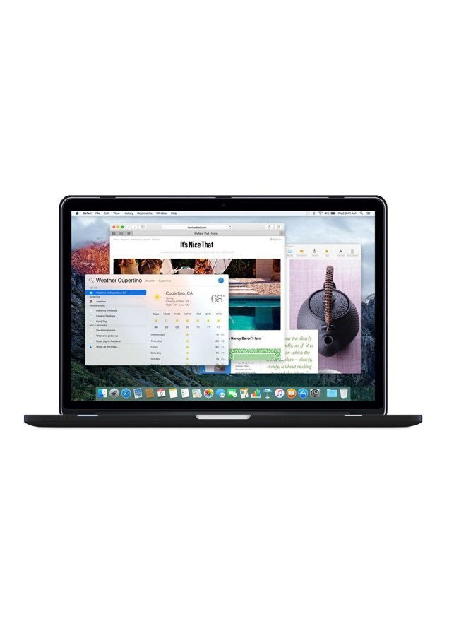 UESWILL Smooth Soft-Touch Matte Hard Case Cover for MacBook Pro 15" with Retina Display (NO Touch Bar,NO CD-ROM)(Model:A1398) + Microfibre Cleaning Cloth, Black - Image 4