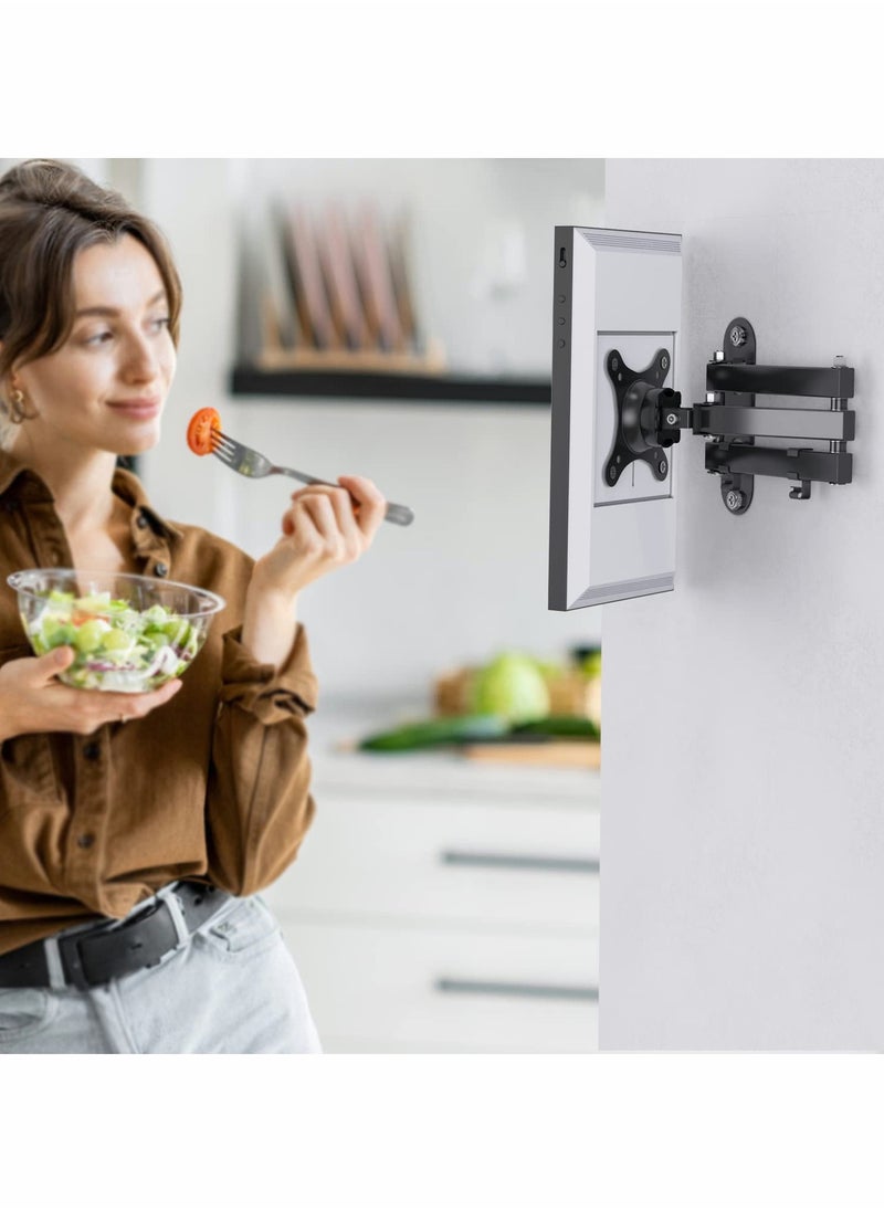 Excefore - Echo Show 15 Holder 360° Adjustable Aluminium Alloy Wall Folding Telescopic Support Simply Your Echo Show 15 Front or Back to Improve Viewing Angle Black A365 - Image 1