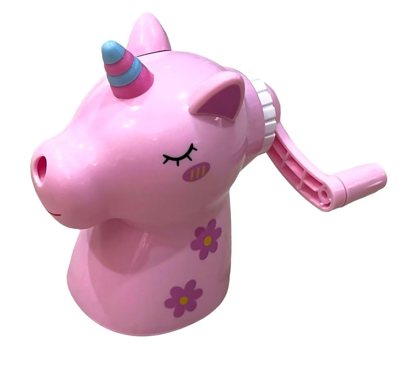 FETE PROPZ FETE PROPZ Plastic Cute Unicarn Shaped Manual Color Pencils/Pencil Sharpener for Toddlers, Table Sharpener Machine School Stationary Gift for Kids(Multi Color) - Image 1