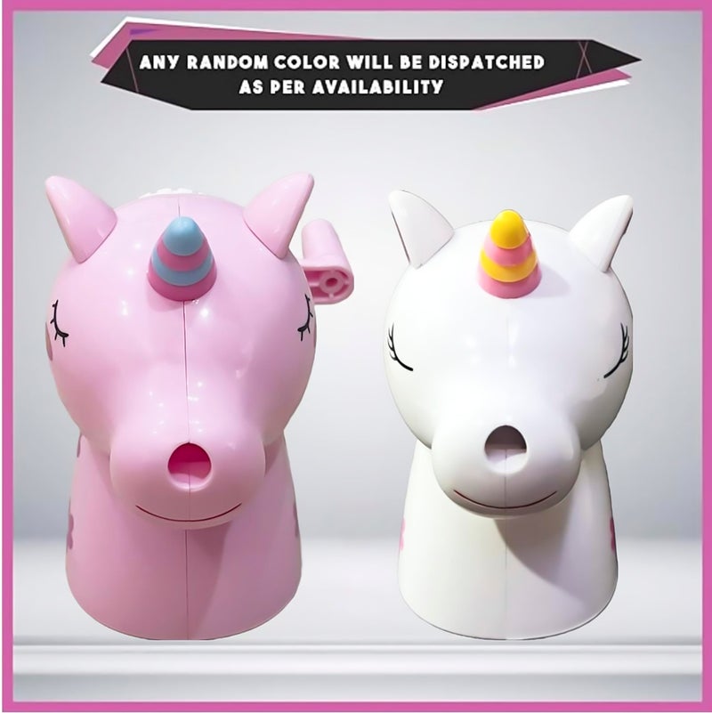 FETE PROPZ FETE PROPZ Plastic Cute Unicarn Shaped Manual Color Pencils/Pencil Sharpener for Toddlers, Table Sharpener Machine School Stationary Gift for Kids(Multi Color) - Image 5