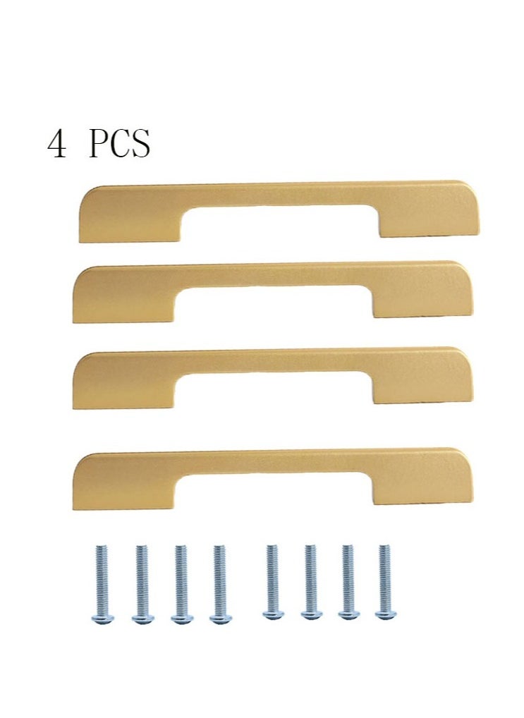 Generic Zinc Alloy Furniture Handle Drawer Handle Cabinet Handle 4-Pack Gold (Hole Distance 96mm)  - Image 1