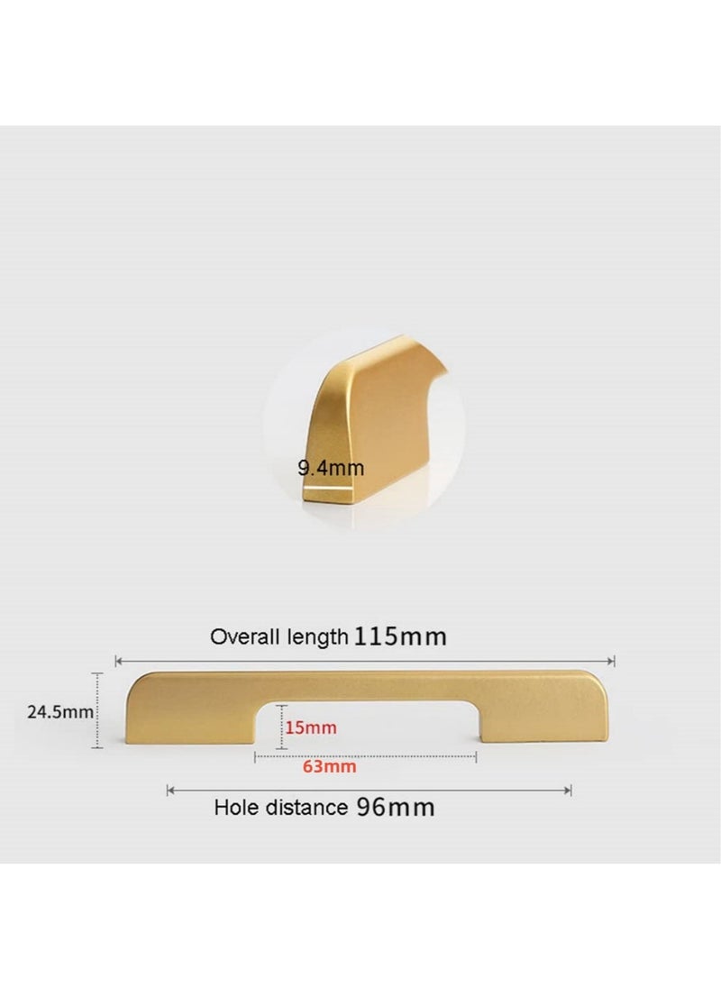 Generic Zinc Alloy Furniture Handle Drawer Handle Cabinet Handle 4-Pack Gold (Hole Distance 96mm)  - Image 2