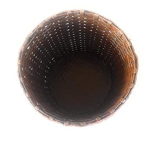 Sonas Creation Paperus Dark Brown Opentop Dustbin Waste Basket Paper Bin Trash Can Standard Size 10 Liter 11 inch Tall EcoFriendly Handmade of Paper Ropes - Image 4