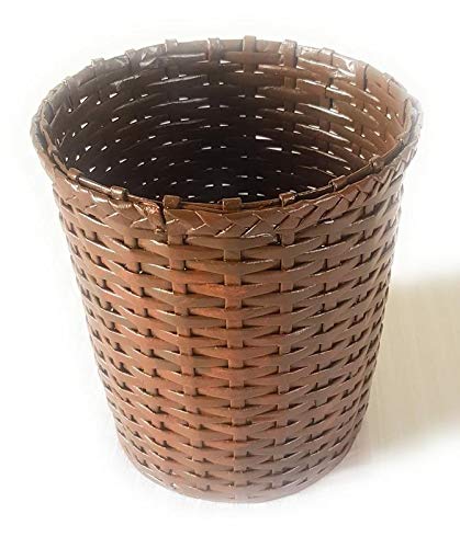 Sonas Creation Paperus Dark Brown Opentop Dustbin Waste Basket Paper Bin Trash Can Standard Size 10 Liter 11 inch Tall EcoFriendly Handmade of Paper Ropes - Image 3