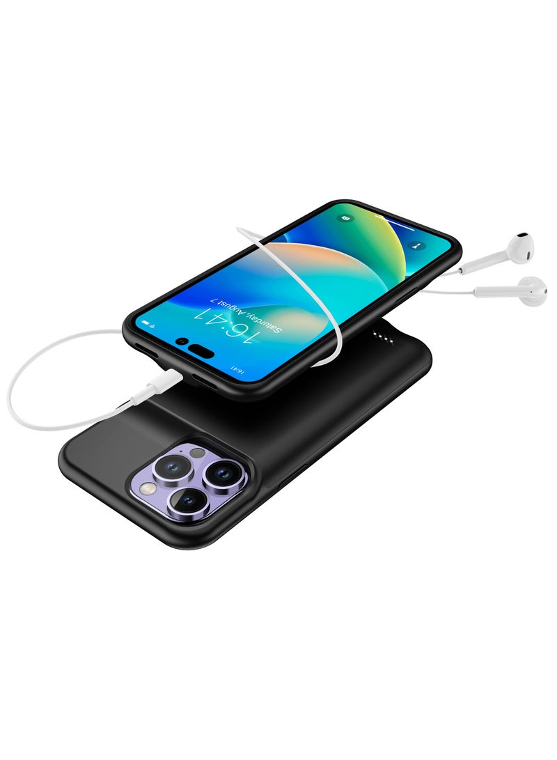 8500mAh Battery Case Cover Rechargeable Extended Power Bank Wireless for IPhone 15 Pro Max  - Image 4