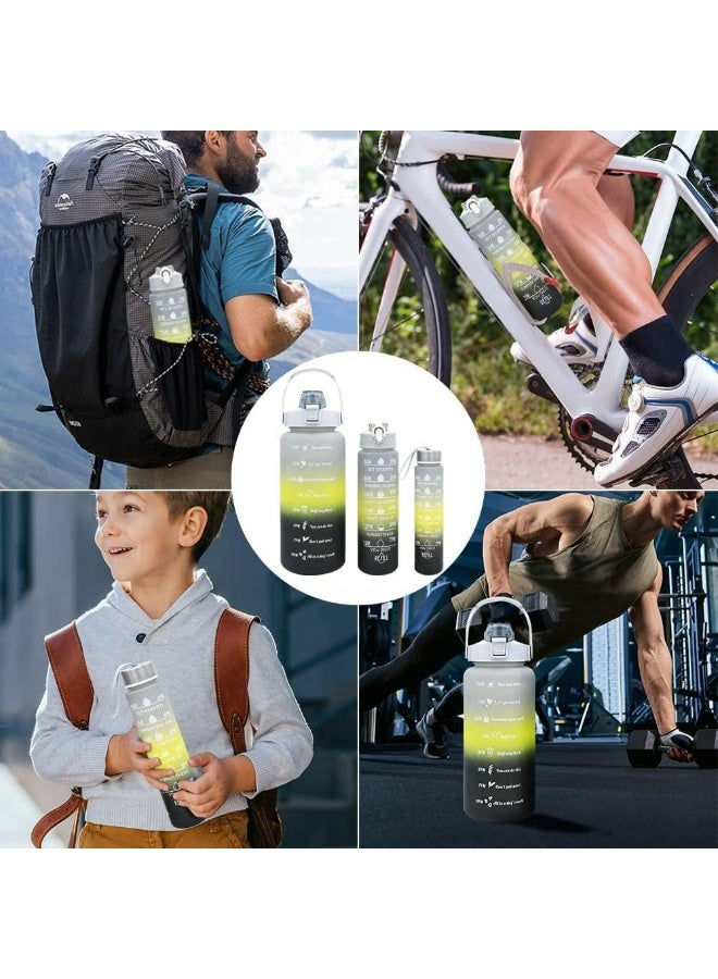 Generic Water Bottle Set – 2000ML, 900ML & 300ML Leakproof Sipper Bottles with Motivational Time Marker for Office, School & Gym - Image 4