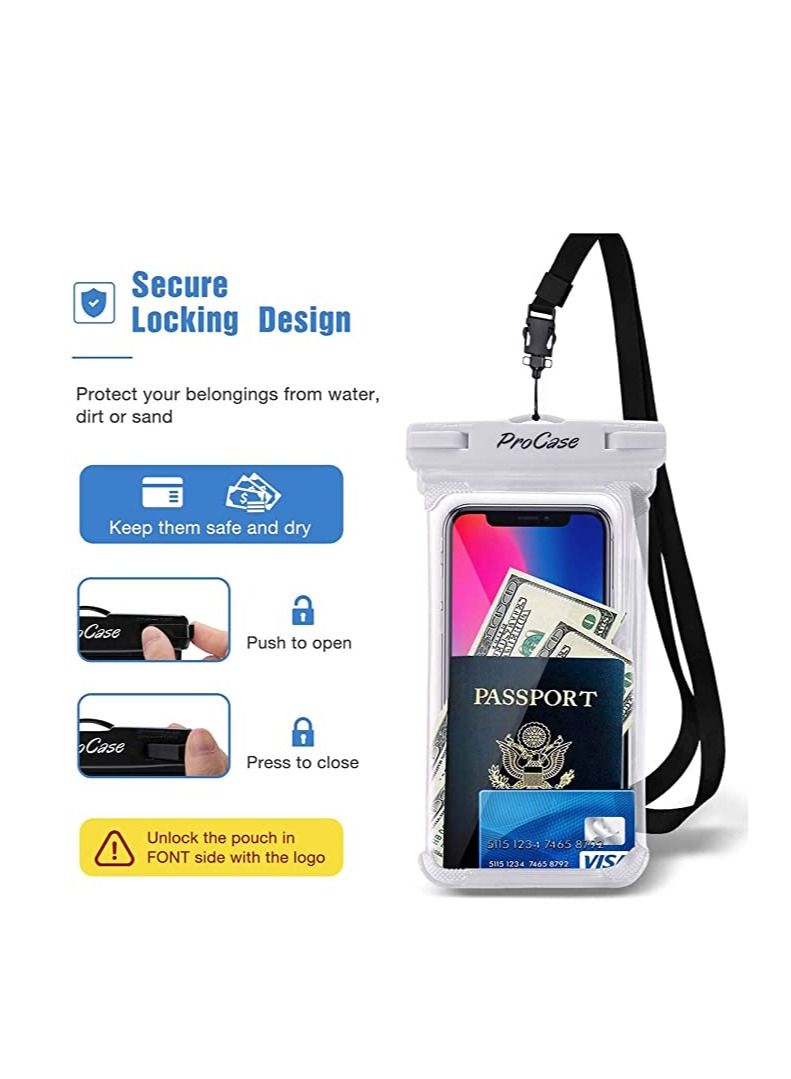 SYOSI 2 Pack Bingcute Waterproof Phone Pouch Case White Black  - Image 2