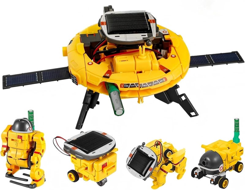 NALACAL Solar Robot Toy 6-in-1, STEM Educational Science Kits for Kids Age 8 9 10, Building Space Robotics Kit, Science&Play Mechanics, Birthday Gifts for 11 12 13 14 Year Old Boys Present Toys - Image 1