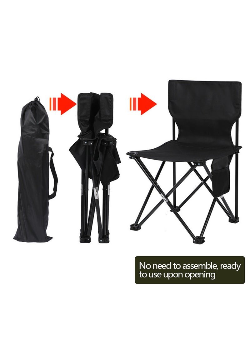 Yolu Outdoor Camping Chair Folding Chairs with Carry Bag Lightweight seat Portable Chair for Camping, Hiking,Fishing, Beach, BBQ and Picnics  - Image 3