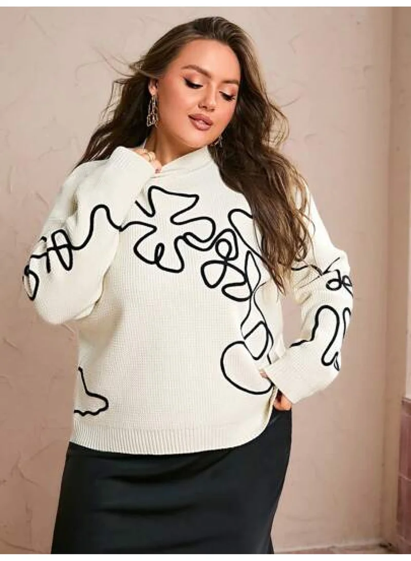 SIMPLEE Plus Size Women's Sweater Casual Chic Loose Fit for Daily,Office,Date