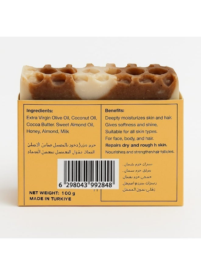 Eva Natural Honey & Almond Soap 100g - Image 2