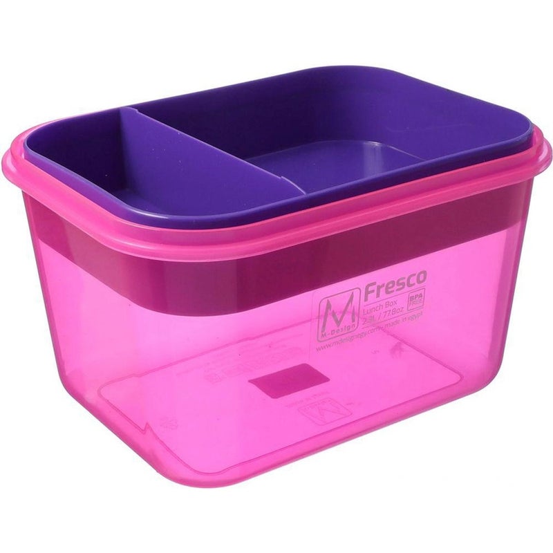 M-Design Fresco Lunch Box 2.3 Litre Pink - 6449 - Image 1