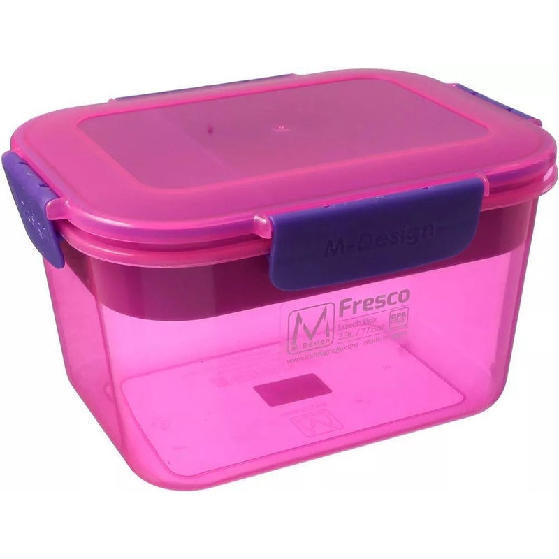 M-Design Fresco Lunch Box 2.3 Litre Pink - 6449 - Image 3