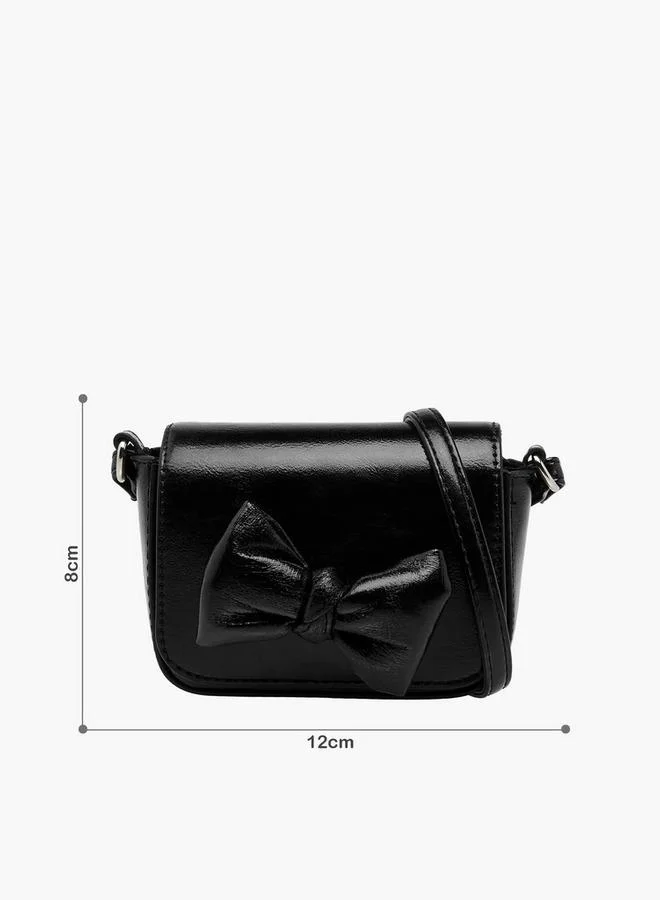 Flora Bella By Shoexpress Flora Bella Bow Accent Crossbody Bag with Flap Closure Ramadan Collection