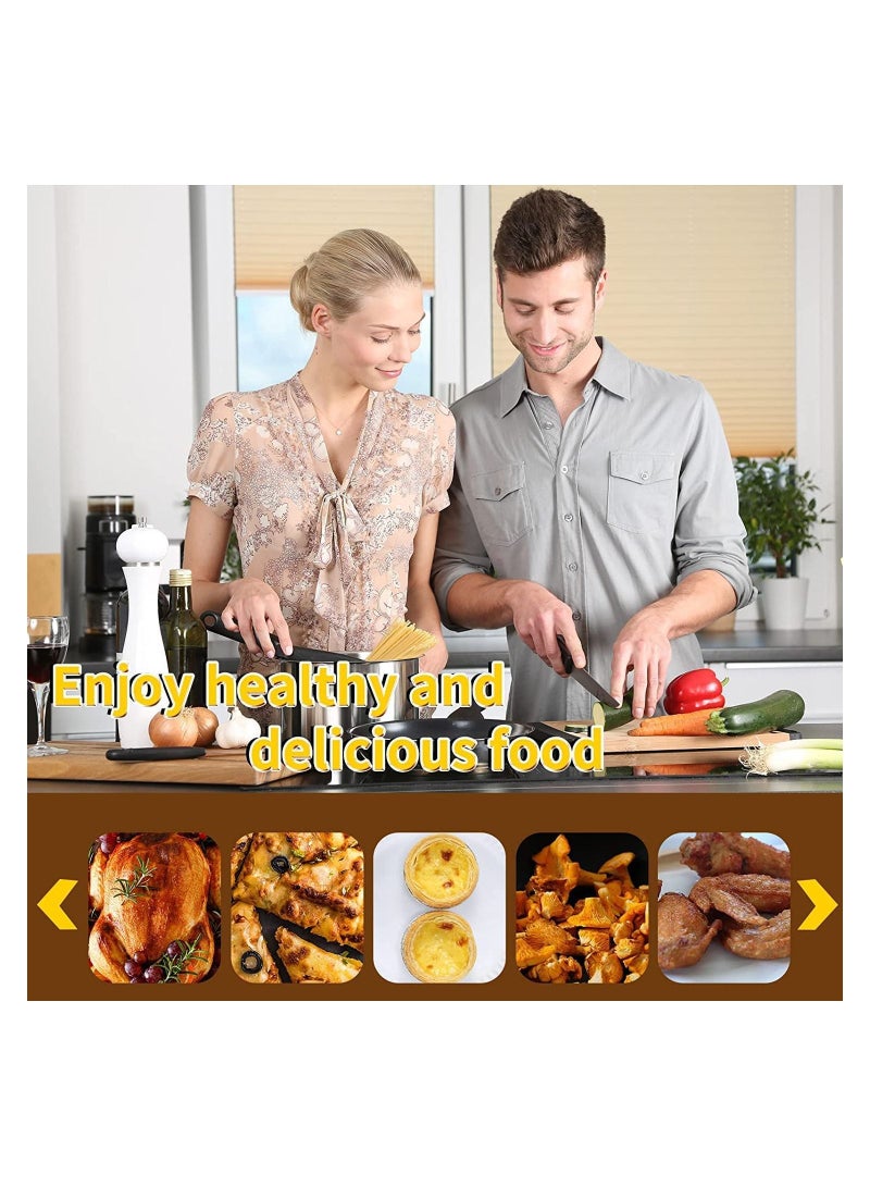 100 PCS Air Fryer Disposable Paper Liner, Non-stick Liners, Baking for Water-proof, Oil-proof, Parchment Roasting Microwave,16cm - Image 5