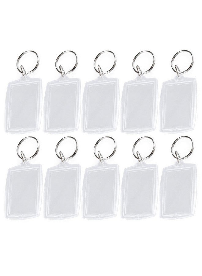 اس واي بي ال سلسلة مفاتيح SYBL بإطارات صور أكريليك، ١٠ قطع - سلسلة مفاتيح مستطيلة فارغة للصور - Image 1