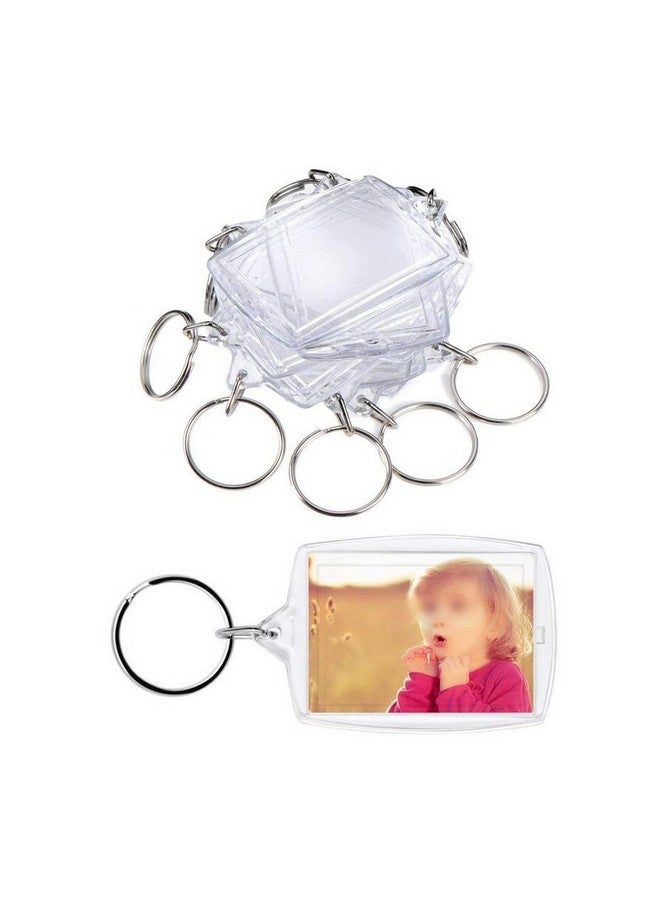 اس واي بي ال سلسلة مفاتيح SYBL بإطارات صور أكريليك، ١٠ قطع - سلسلة مفاتيح مستطيلة فارغة للصور - Image 4