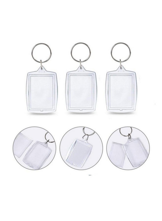 اس واي بي ال سلسلة مفاتيح SYBL بإطارات صور أكريليك، ١٠ قطع - سلسلة مفاتيح مستطيلة فارغة للصور - Image 3