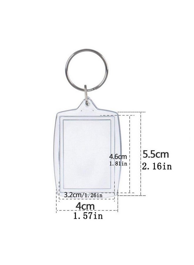 اس واي بي ال سلسلة مفاتيح SYBL بإطارات صور أكريليك، ١٠ قطع - سلسلة مفاتيح مستطيلة فارغة للصور - Image 2