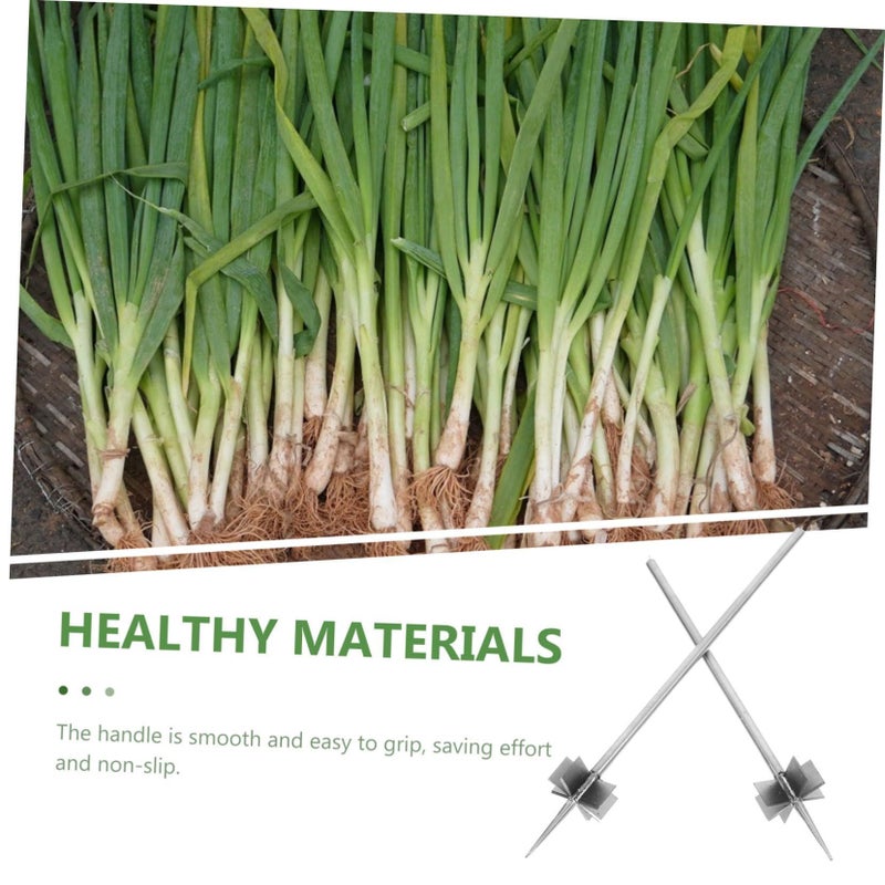2 Pcs Stainless Steel Onion Shredder Multi Function Vegetable Cutter Plum Blossom Design For Fine Shredding Shallots Onions And More Kitchen Tools Blue - Image 3