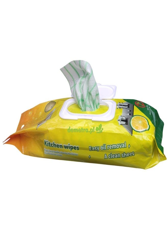 Rexez Wet Kitchen Wipes for Grease Removal | Lemon Scented Cleaning Wipes for Countertops, Stoves, Hoods & Tables | No Rinse, Ready-to-Use Surface Cleaner | 40 PCS - Image 3