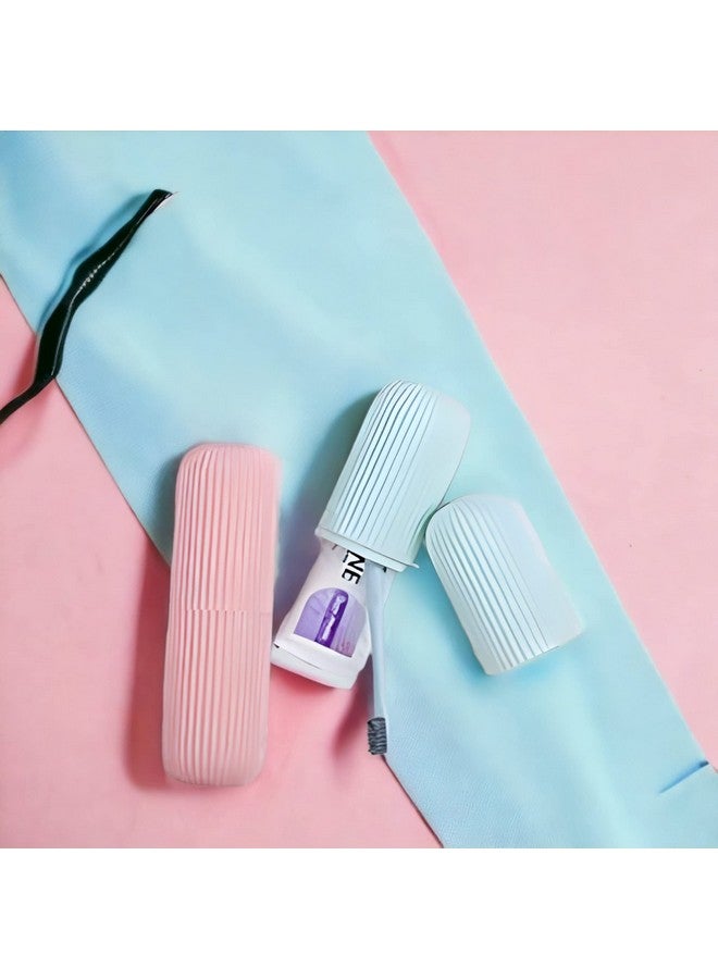 Raxon Innovation Travel Toothbrush Toothpaste Case Holder Portable Toothbrush Storage Plastic Toothbrush Holder | Toothbrush Holder for Travel | Plastic Toothbrush Holder (Blue- 1 Nos) - Image 4