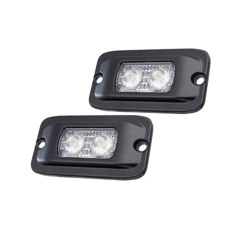 Raycharm Raycharm Off-Road LED Fog Light Pods 4.3" Flush-Mount, 6000K Cool-White, 90° Wide Flood Beam for Low Speed Application of Utility Vehicles, 12V/24V DC, Corrosion & Vibration Resistant, 2-Pack  - Image 1