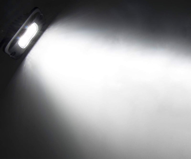 Raycharm Raycharm Off-Road LED Fog Light Pods 4.3" Flush-Mount, 6000K Cool-White, 90° Wide Flood Beam for Low Speed Application of Utility Vehicles, 12V/24V DC, Corrosion & Vibration Resistant, 2-Pack  - Image 2
