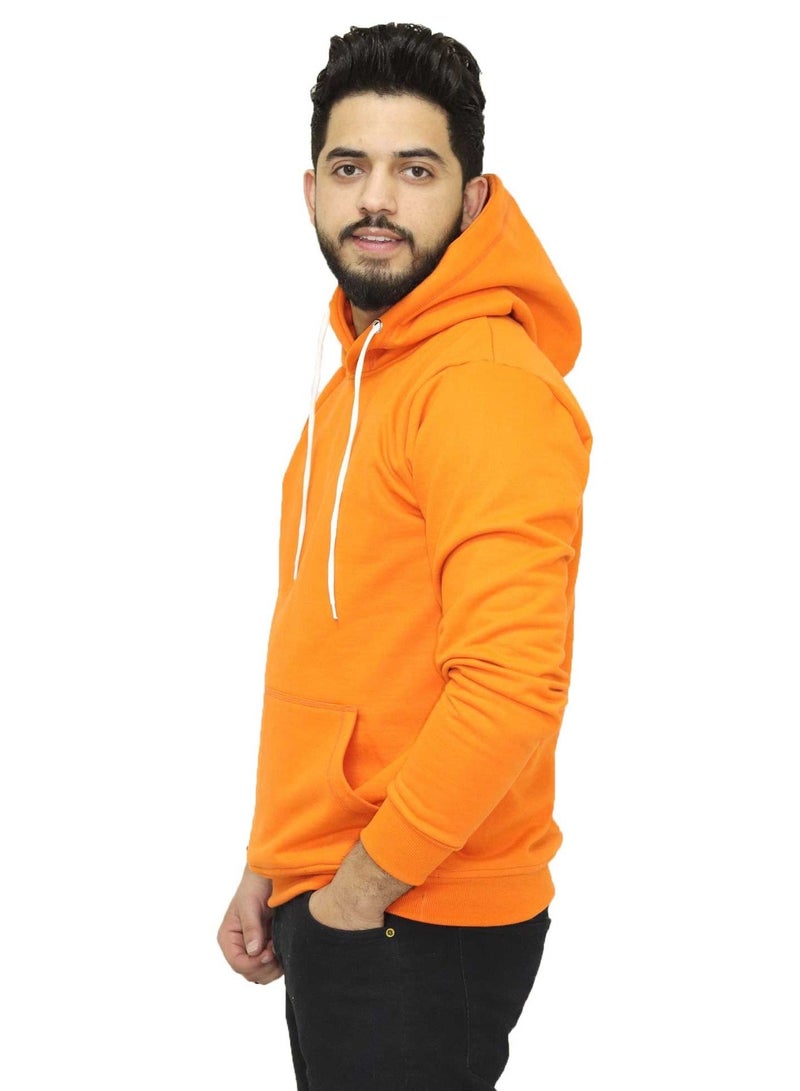 OneHand Hoodie Melton Cotton - Orange - Image 2