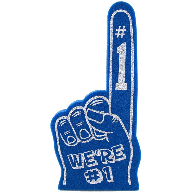 Giant Foam Finger 18 Inch Were Number 1 Foam Hand for All Occasions  Cheerleading for Sports  Exciting Vibrant Colors use as Celebration Pom Poms Great for Sports Events Games School Business
