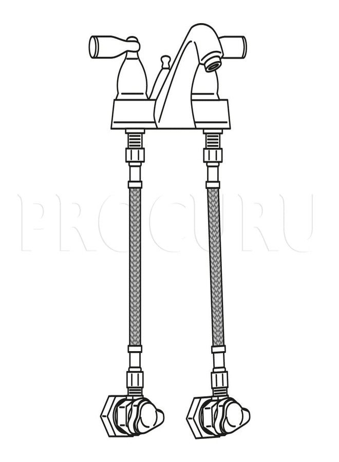 PROCURU [4-Pack] 16 Long x 3/8 Comp x 1/2 FIP Faucet Hose Connector, Braided Stainless Steel Supply Lines - Image 5