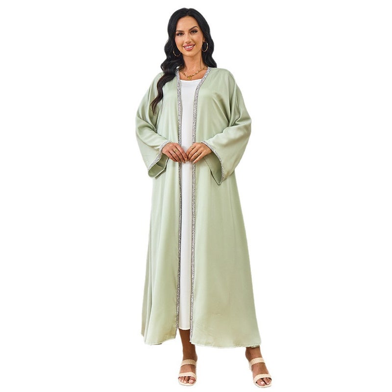MT575 Abaya Crystal Embellished Long Dress - Image 5