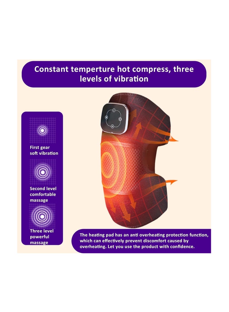 Generic Heating Knee Massager, Knee Shoulder Elbow 3-in-1 Heating Vibration Massager for Pain Relief, Portable Wireless Massager for Gifting, Home, Office, or Trave (X3-Grey)  - Image 3