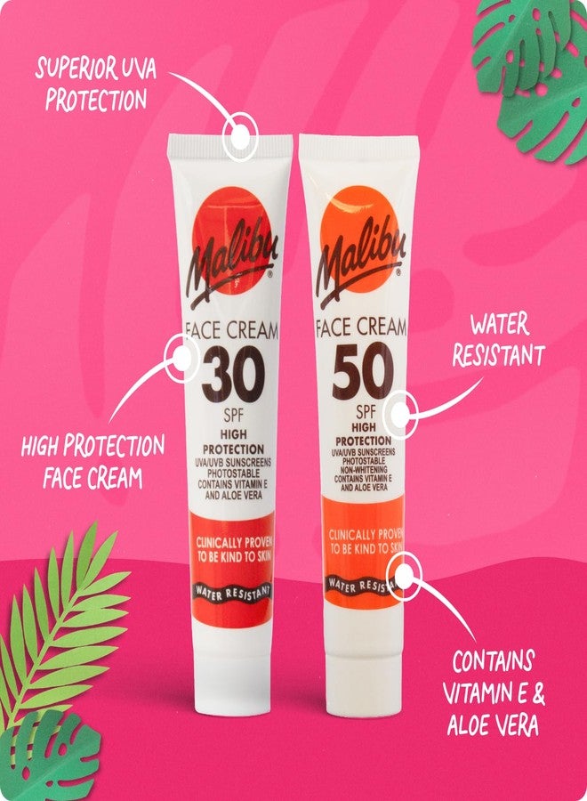 Malibu Duo Pack Sun Protection Face Cream and Lip Balm SPF 30 Water Resistant - Image 2