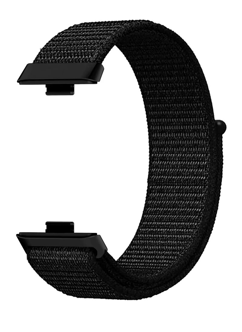 Generic Nylon Loop Strap for Huawei Watch Fit 3 Smartwatch Sport Bracelet Soft Band Correas Accessories (Black)  - Image 2