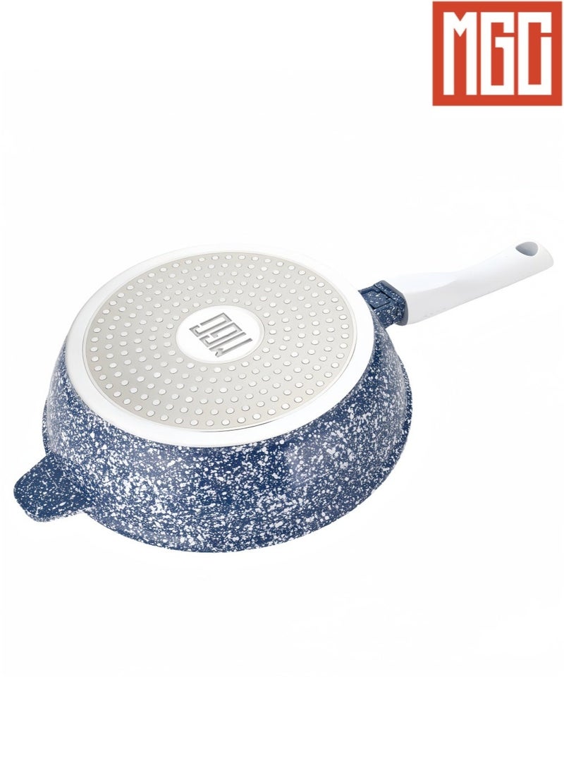 MGC Frying pan 27cm Frying Pan | Easy to Clean | Non-stick Coating | Diffusion Bottom | Healthy | Safe Cookware | Blue| Suitable for All Stoves - Image 4