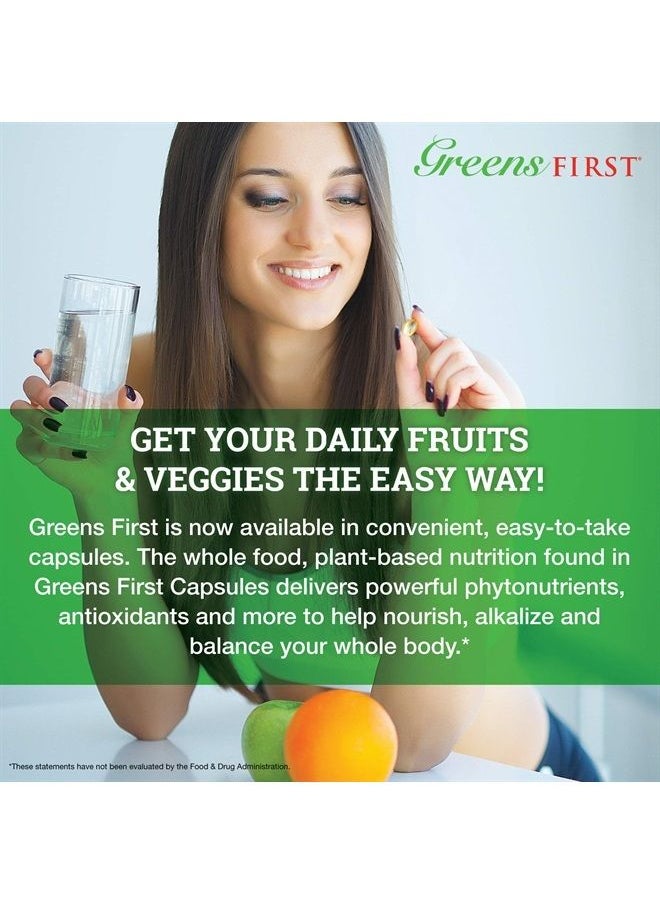 Greens First - PRO-Capsules - 30 Servings - 54 Nutrient Rich-Antioxidant Superfoods, Organic Fruits & Vegetables, Gluten Free, Dairy and Wheat Free, Non-GMO - 180 Capsules - Image 1