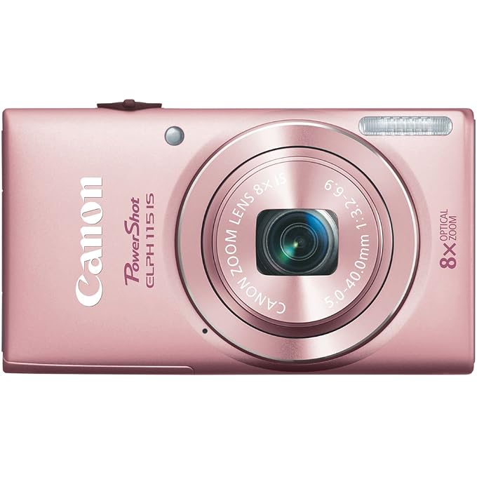 Canon PowerShot ELPH 115 is 16.0 MP Digital Camera with 8X Optical Zoom with a 28mm Wide-Angle Lens and 720p HD Video Recording (Pink) - Image 1