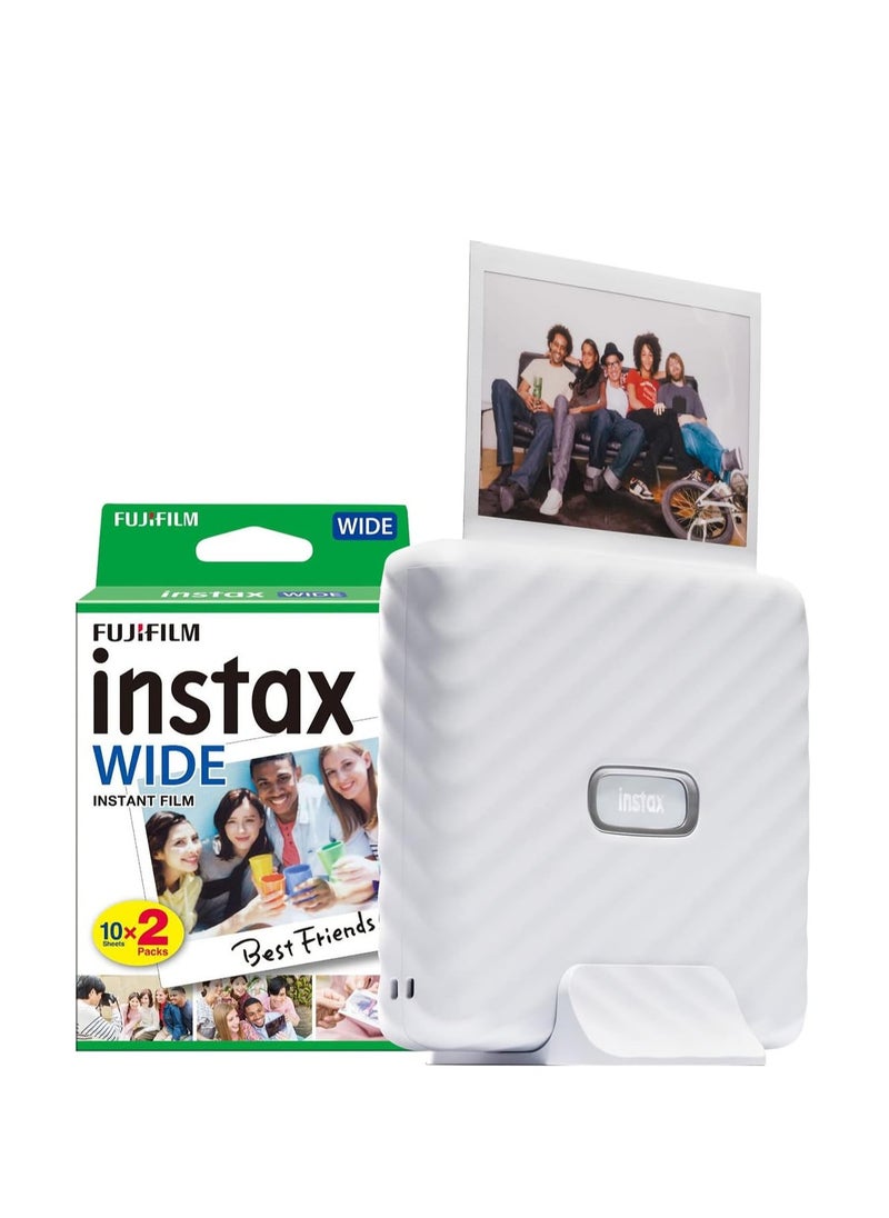 FUJIFILM Fujifilm Instax link wide smartphone printer with 20 Wide Sheets  - Image 1