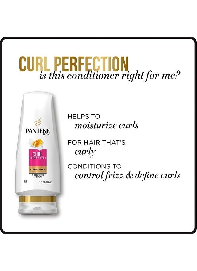 Pantene Pro-V Curly Hair Curl Perfection Moisturizing Conditioner, 12 Fl Oz (Pack of 2)  - Image 5